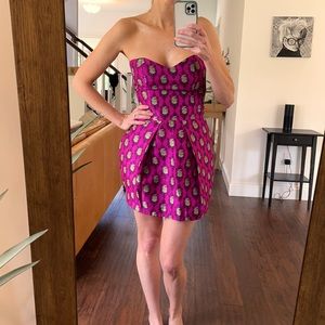 Magenta Strapless Dress